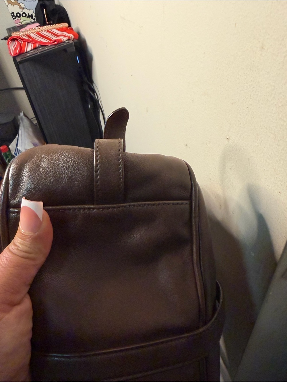 Authentic Prada Dark Brown Leather Satchel with Gold Hardware - Picture 13 of 14